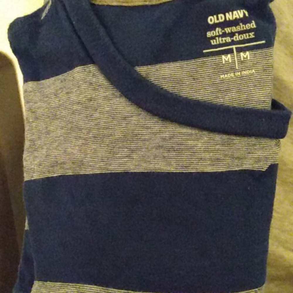 Blue/white Striped tee